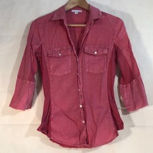 JAMES PERSE Button down Shirt with Cotton details